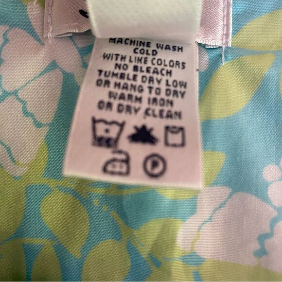 Vintage Lilly Pulitzer Butterfly Overalls Blue Green - Picture 9 of 9